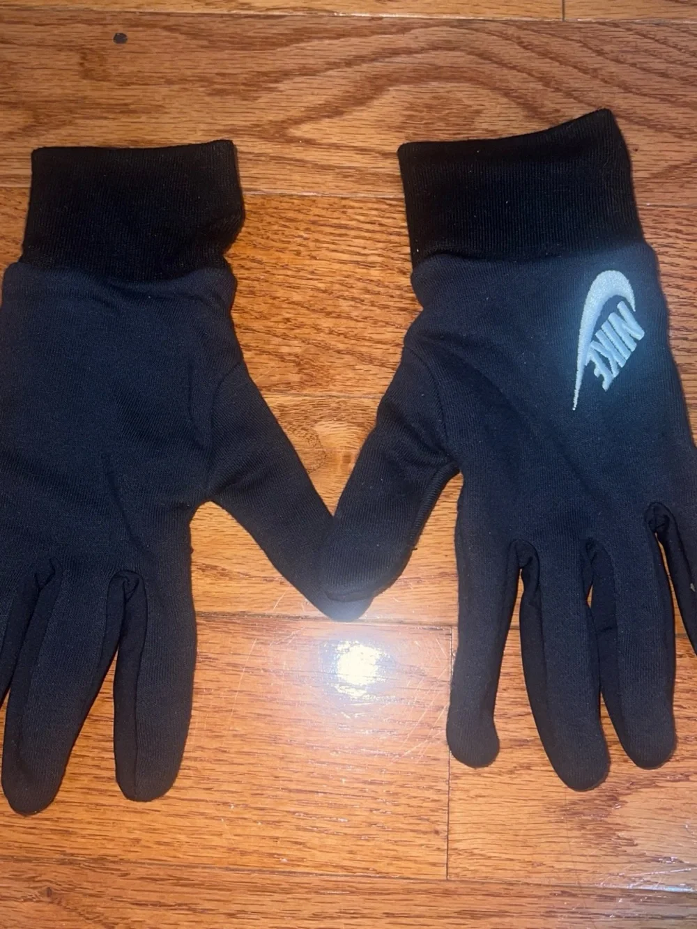 Nike Black Men's Lightweight Running Gloves with Reflective Swoosh